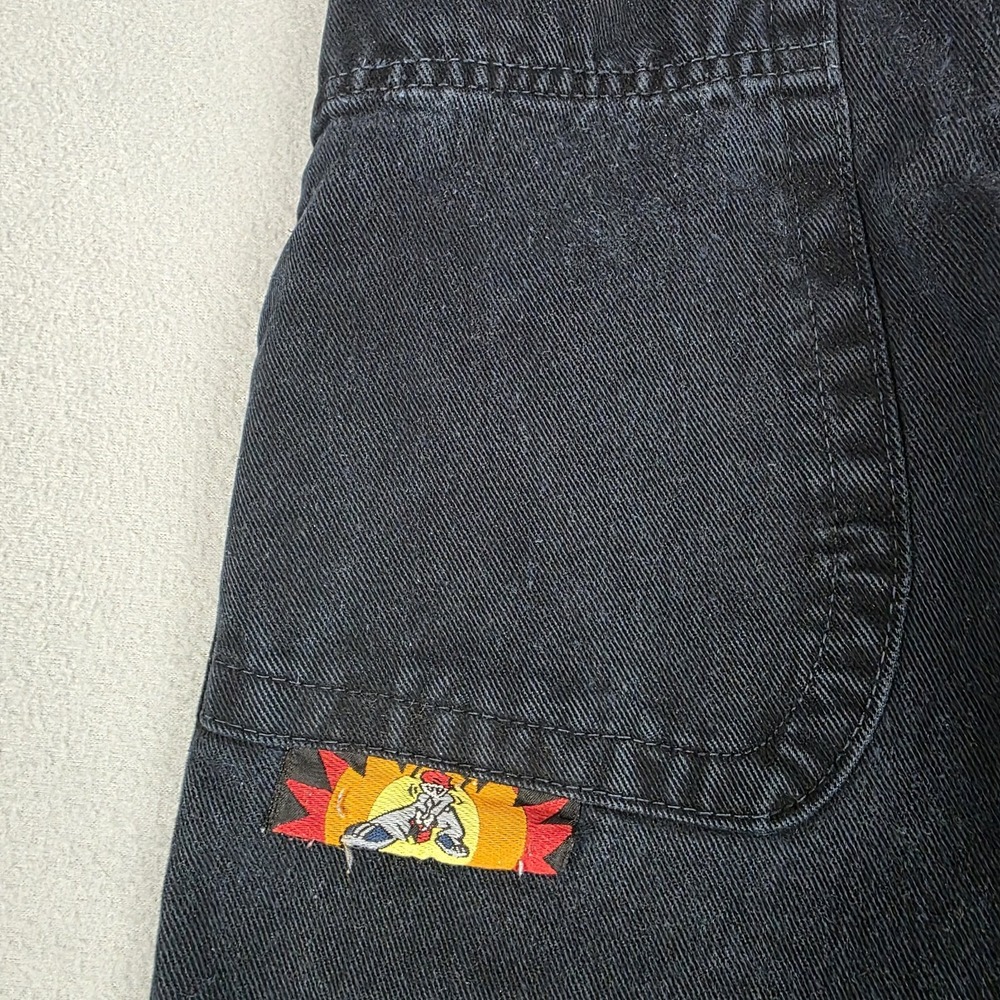 Vintage JYNX Jeans Youth Boys 7-8 Black 20x24 Wide Leg Baggy Skater Y2K 90's USA - Picture 9 of 11